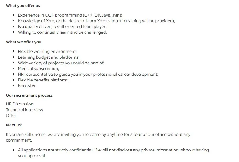 MS Dynamics 365 AX Developer Vacancy Screenshot 3