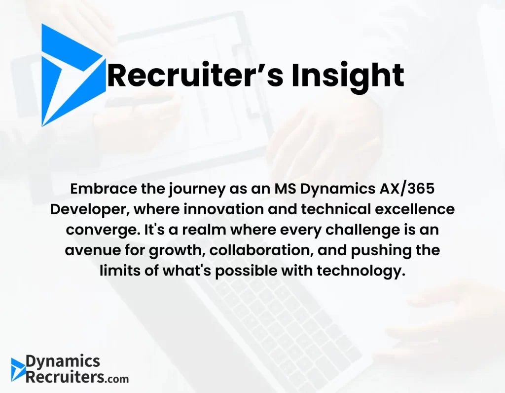 Microsoft Dynamics AX Developer Vacancy: Recruiter's Insight