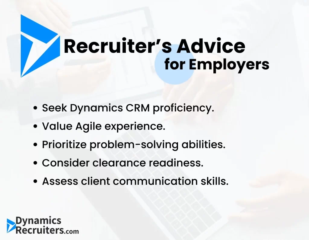 Microsoft Dynamics 365 CRM Developer Vacancy Review: Recruiter's Advice for Employers