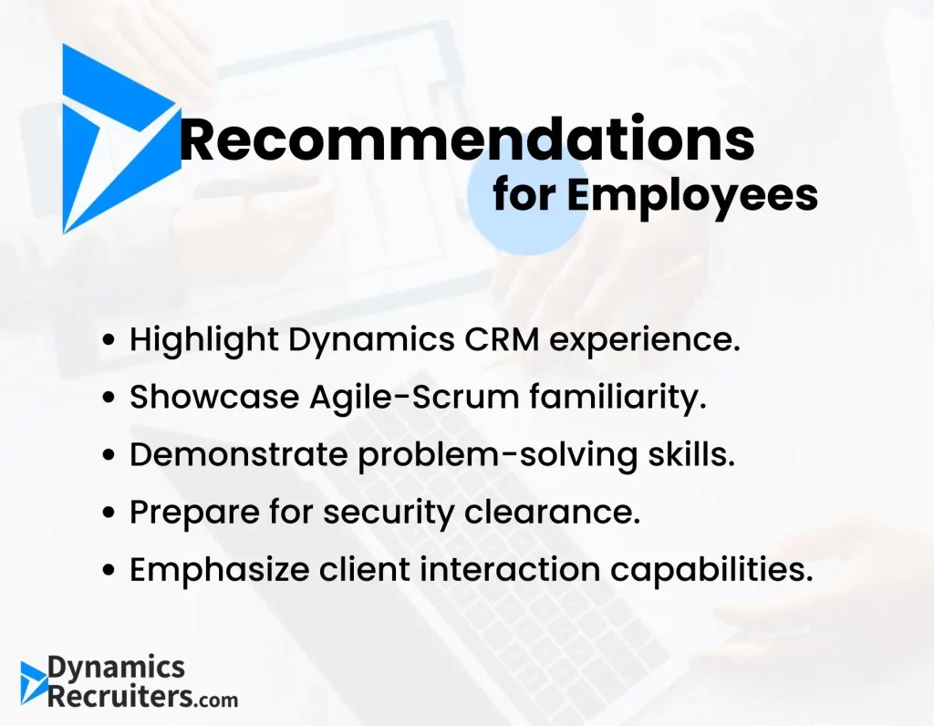 Microsoft Dynamics 365 CRM Developer Vacancy Review: Recruiter's Recommendations for Employees