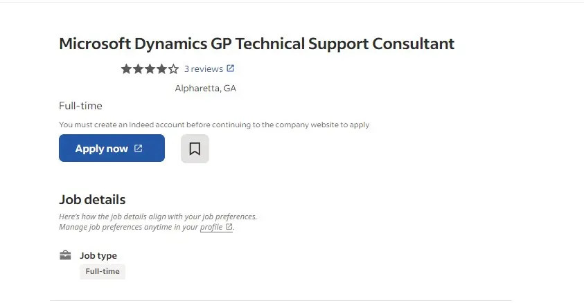Microsoft Dynamics GP Technical Support Consultant Original Job Description Main